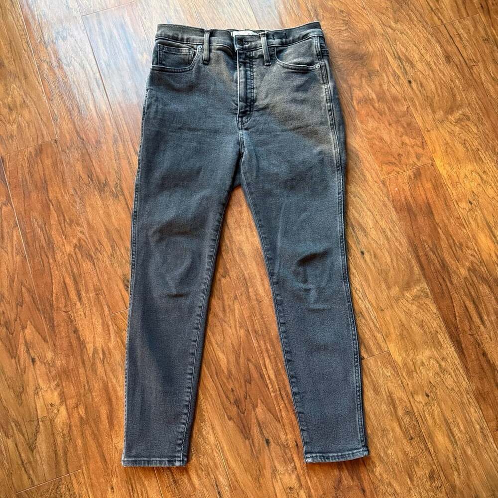 Madewell High-Waist Skinny Jeans Black Denim Size 30 Petite.